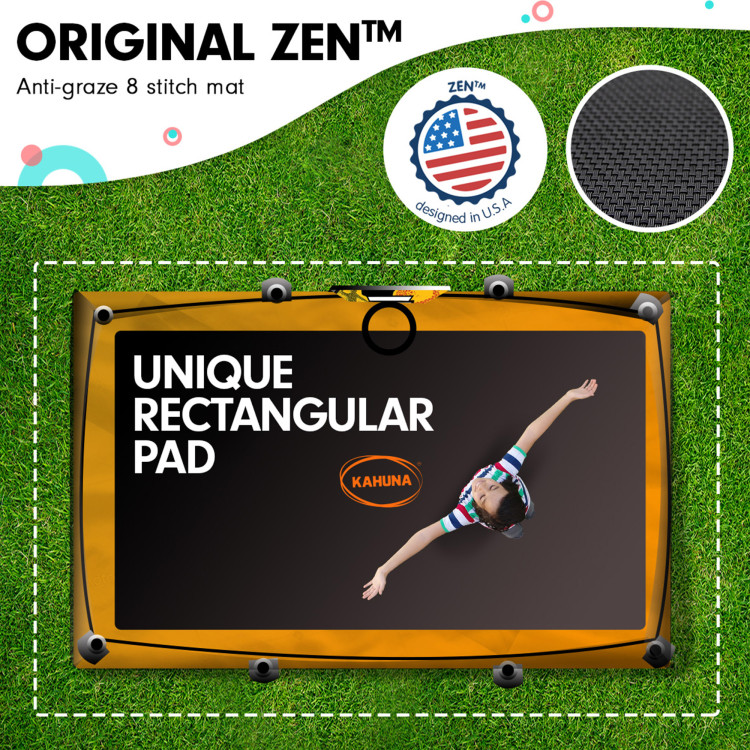 Kahuna Trampoline 8 ft x 11 ft Rectangular with Basketball Set image 3
