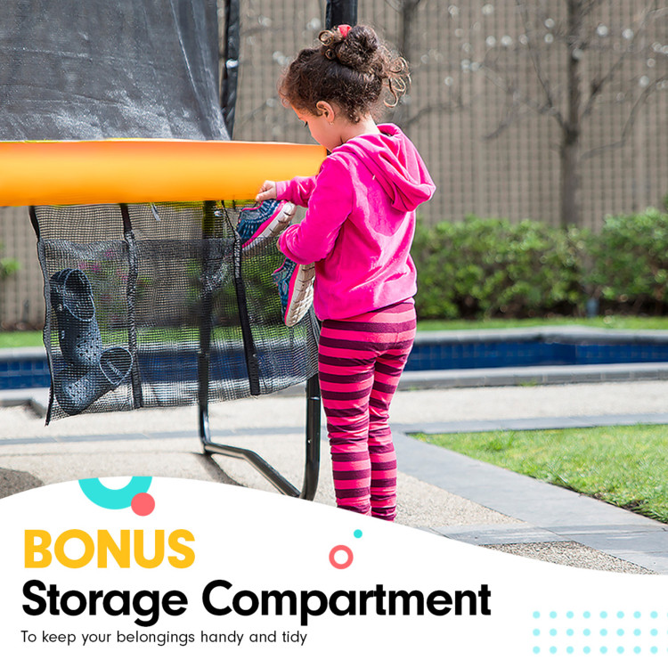 Kahuna Trampoline 8 ft x 11 ft Rectangular with Basketball Set image 10