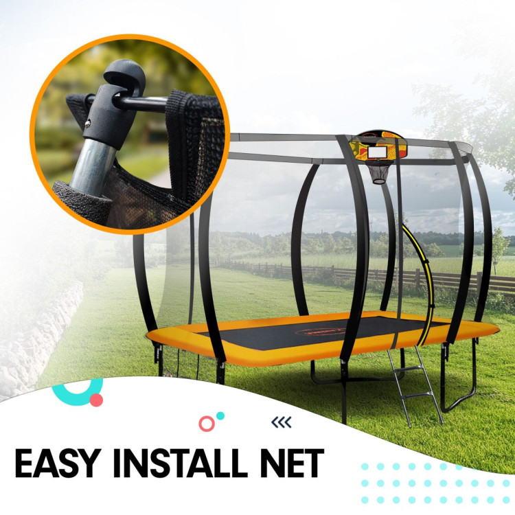 Kahuna 6 ft x 9 ft Rectangular Outdoor Trampoline - Orange image 4