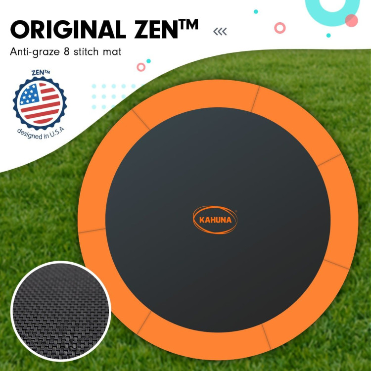 Kahuna Trampoline 6 ft with Basketball Set & Roof Cover - Orange image 5