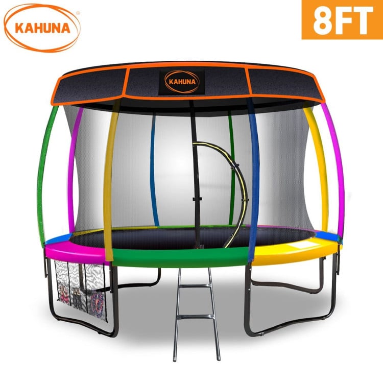 Kahuna Trampoline 8 ft with  Roof - Rainbow image 4