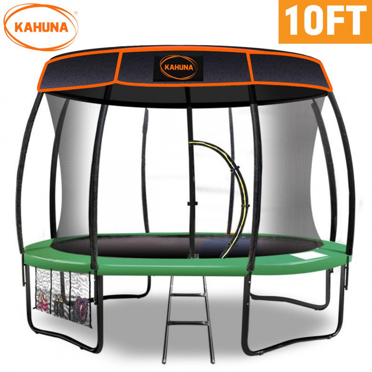Kahuna Trampoline 10 ft with  Roof-Green image 3