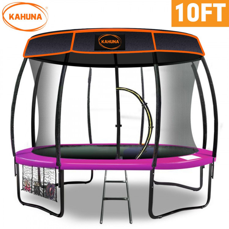 Kahuna Trampoline 10 ft with  Roof - Pink image 3