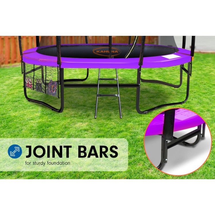 Kahuna Trampoline 6 ft with Basketball Set & Roof - Purple image 11