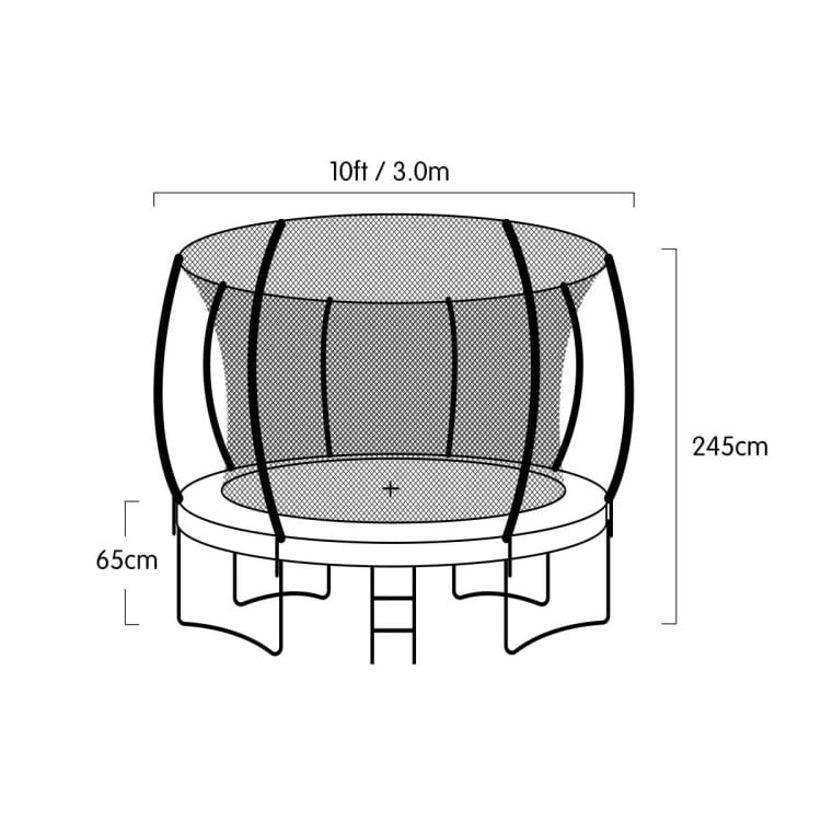 Kahuna Trampoline 10 ft with Basketball Set - Pink image 8