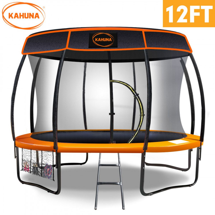 Kahuna Trampoline 12 ft with  Roof-Orange image 3