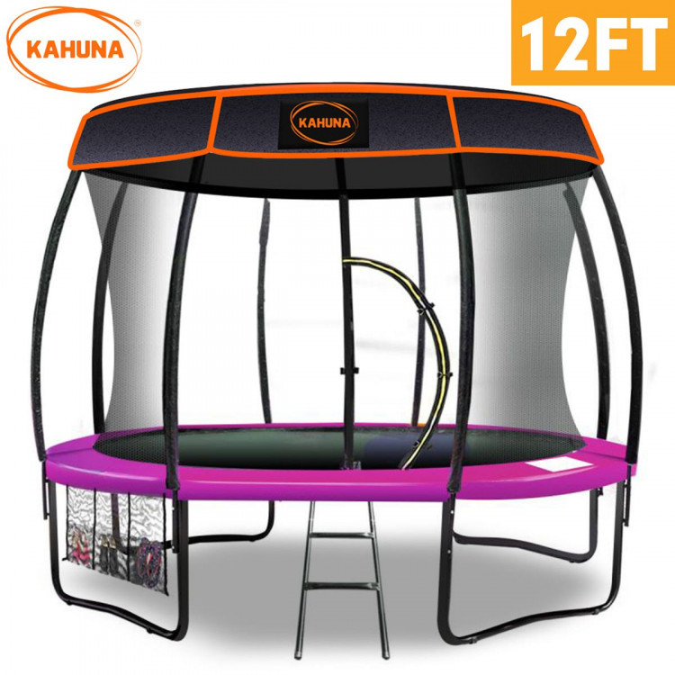 Kahuna Trampoline 12 ft with  Roof-Pink image 3