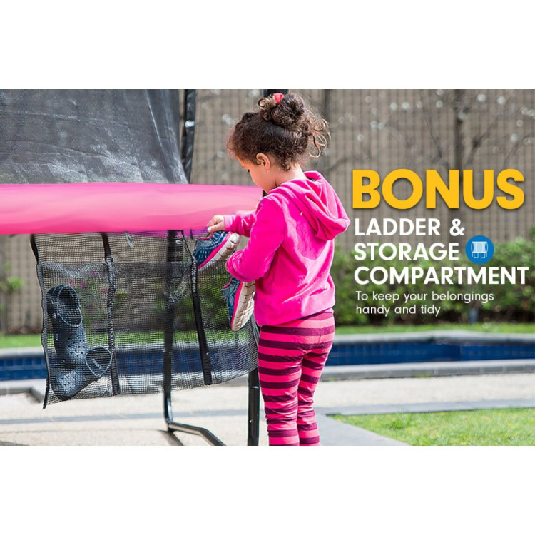 Trampoline 16 ft Kahuna with Roof set - Pink image 7