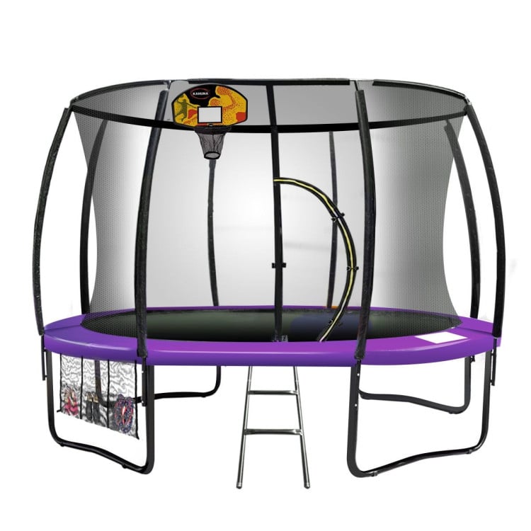 Kahuna Trampoline 10 ft with Basketball Set - Purple image 4