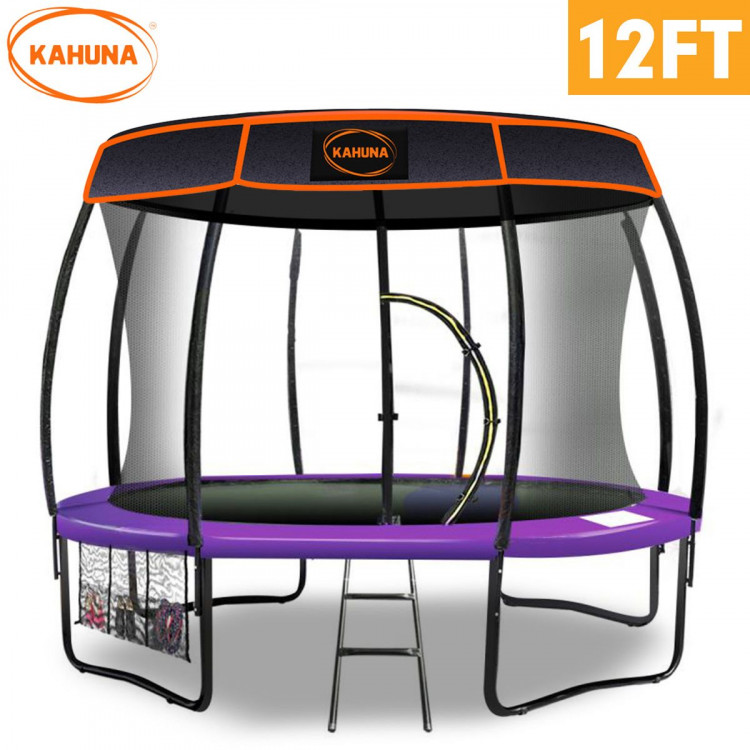 Kahuna Trampoline 12 ft with  Roof-Purple image 3