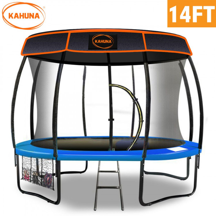 Kahuna Trampoline 14 ft with Roof - Blue image 3