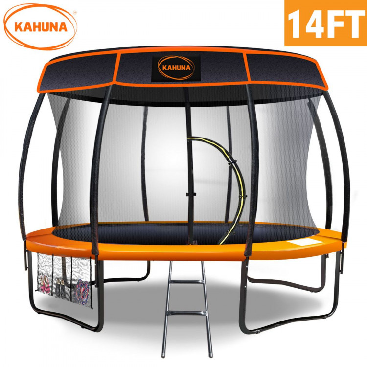 Kahuna Trampoline 14 ft with  Roof- orange image 3