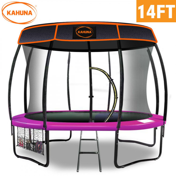 Kahuna Trampoline 14 ft with Roof - Pink image 3