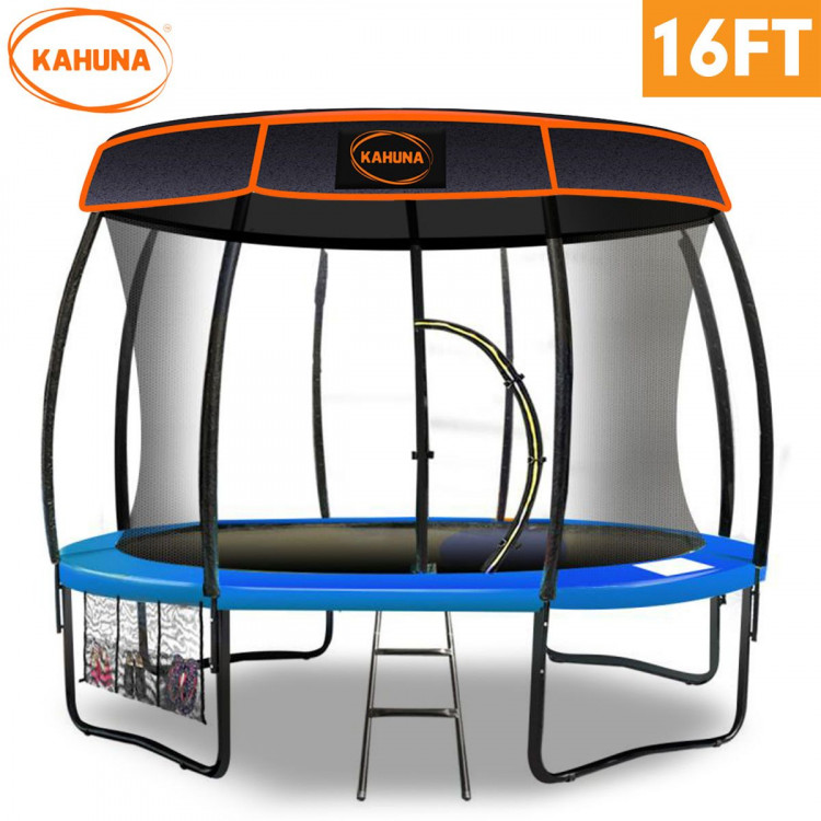 Trampoline 16 ft Kahuna with Roof - Blue image 3
