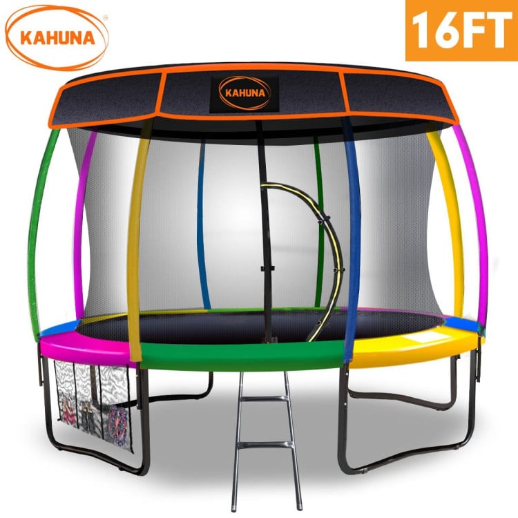 Kahuna 16 ft Trampoline with Roof - Rainbow image 3