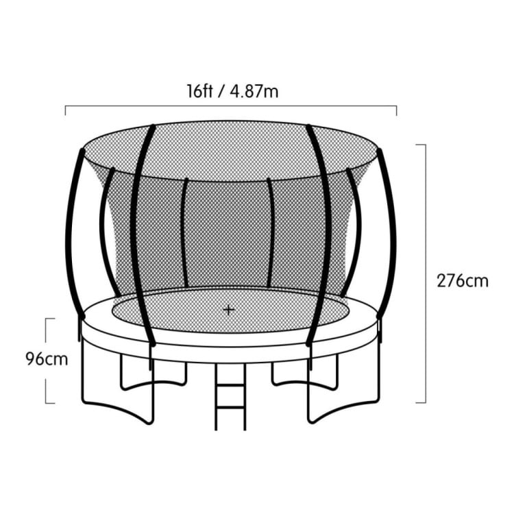 Kahuna 16 ft Trampoline with Roof - Rainbow image 5