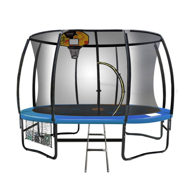 Kahuna Trampoline Pro 10ft - Reversible pad, Emoji Mat, Basketball Set image 8
