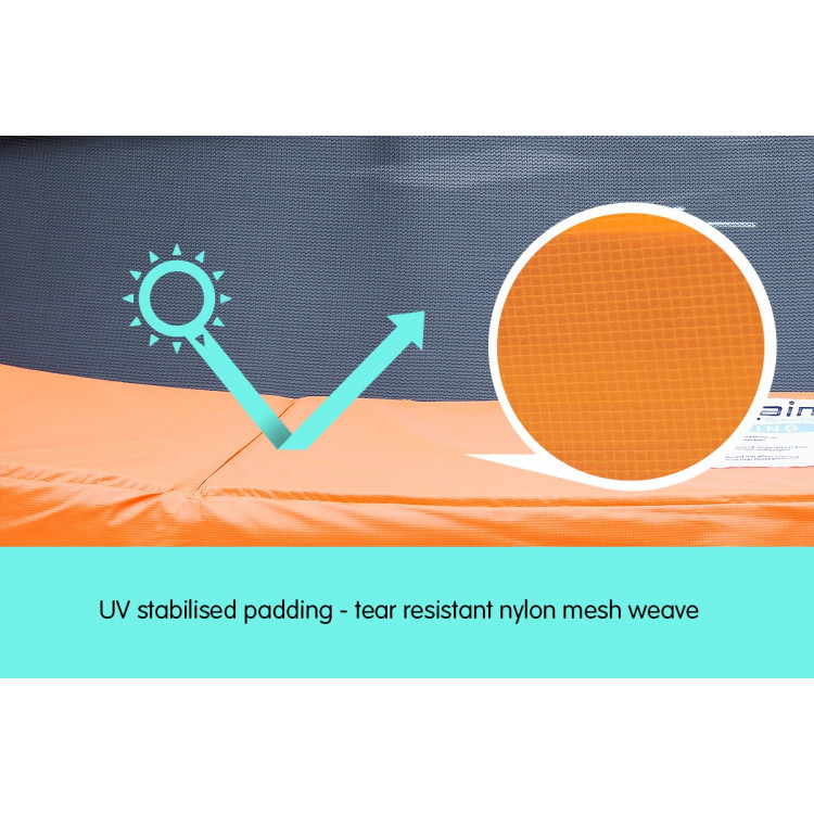 Kahuna Trampoline Pro 10ft - Reversible pad, Emoji Mat, Basketball Set image 4