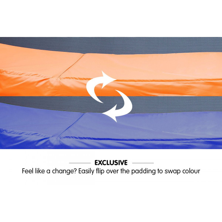 Reversible Replacement Trampoline Spring Safety Pad - Orange/Blue image 3