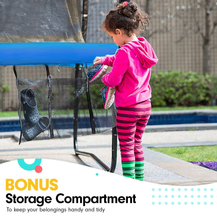 Kahuna Trampoline Pro 14ft - Reversible pad, Emoji Mat, Basketball Set image 12