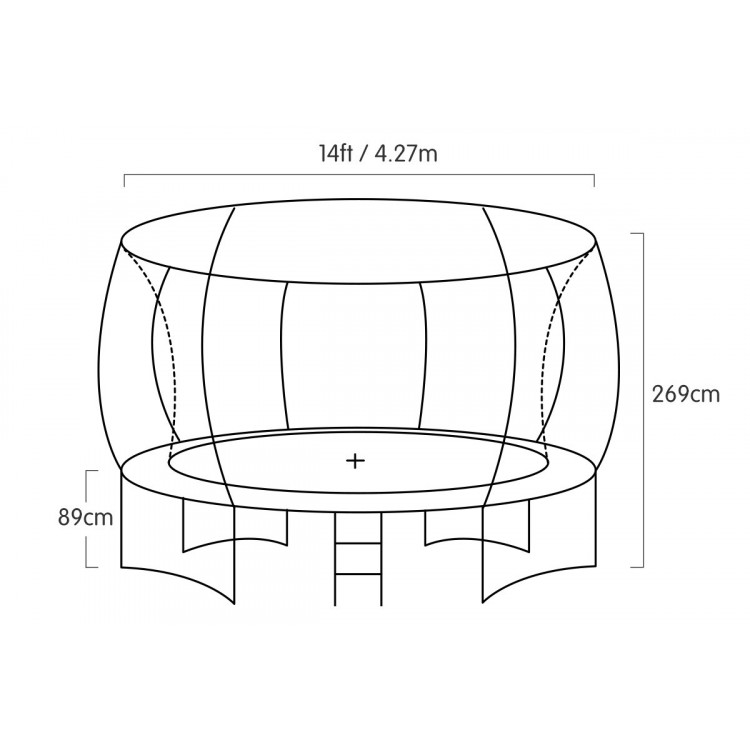 Kahuna Trampoline Pro 14ft - Reversible pad, Emoji Mat, Basketball Set image 13