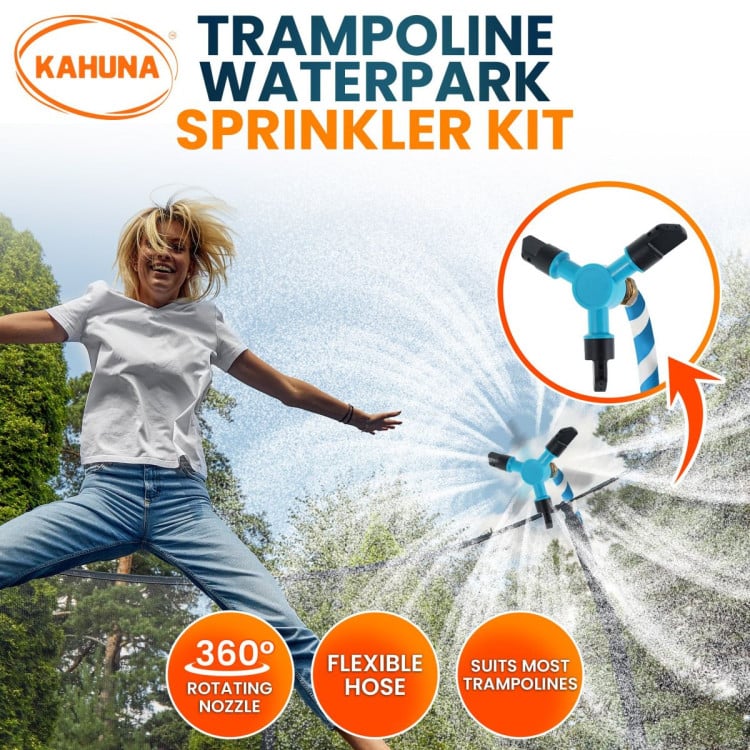 Kahuna Waterpark Rotating Trampoline Water Sprinkler Kit with Adjustable Hose image 4