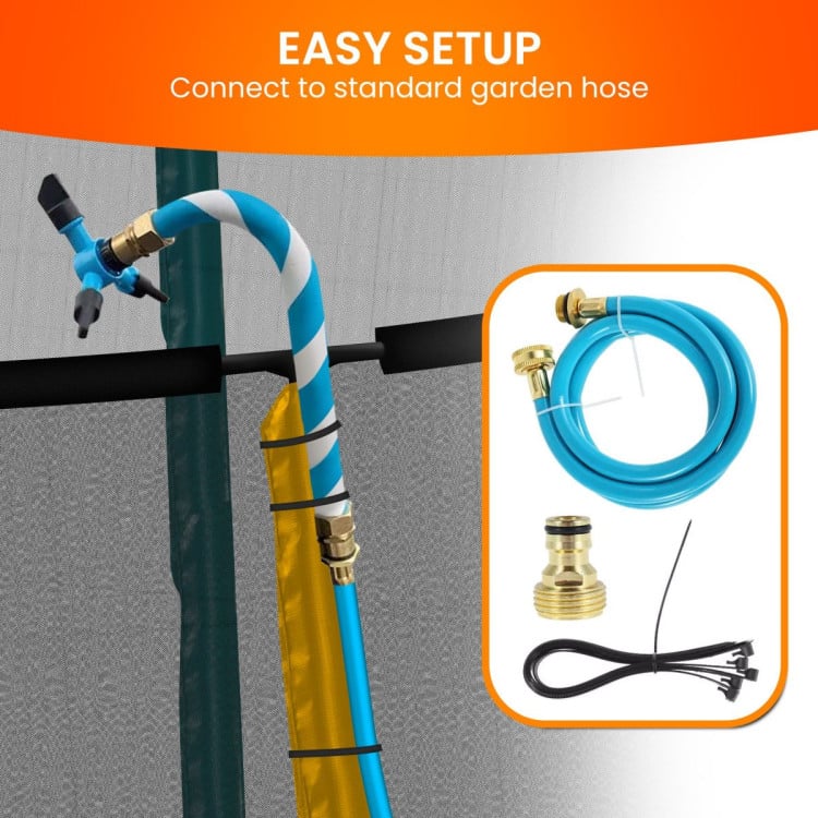 Kahuna Waterpark Rotating Trampoline Water Sprinkler Kit with Adjustable Hose image 9