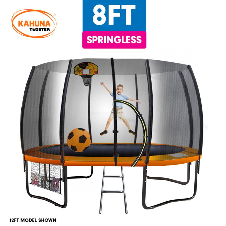 Kahuna 8ft Springless Trampoline with Basketball Set image 10