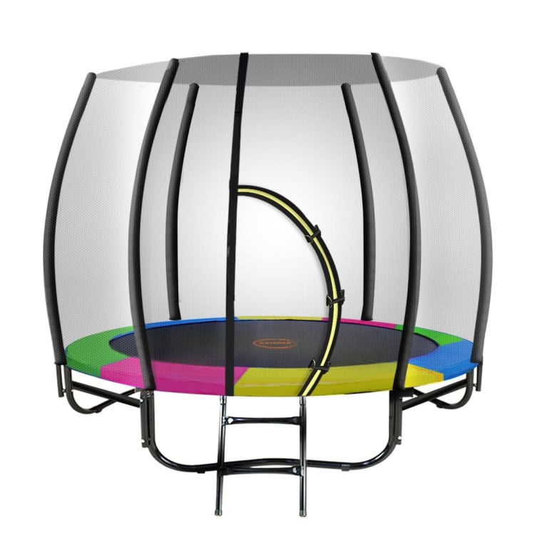 Kahuna 8ft Twister Springless Trampoline - Rainbow