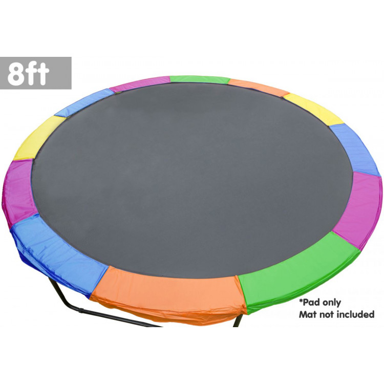 Replacement Trampoline Pad  Outdoor Round Spring Cover 8 ft - Rainbow image 3