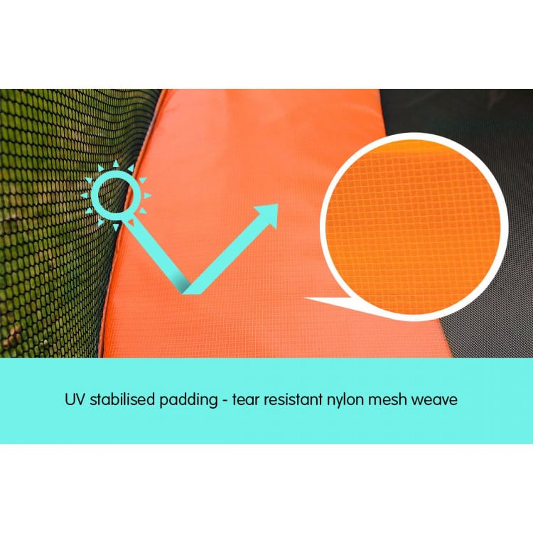 6ft Trampoline Replacement Safety Spring Pad Round Cover Orange image 3