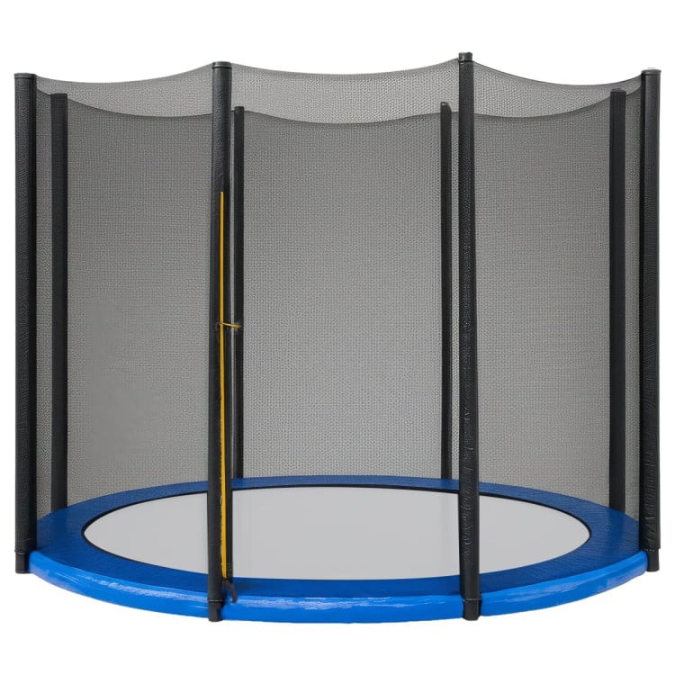 Kahuna 14ft Trampoline Replacement Safety Pad and Net Round 8 Poles Blue