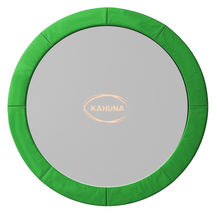 Kahuna 14ft Trampoline Replacement Safety Pad and Net Round 8 Poles Green image 4