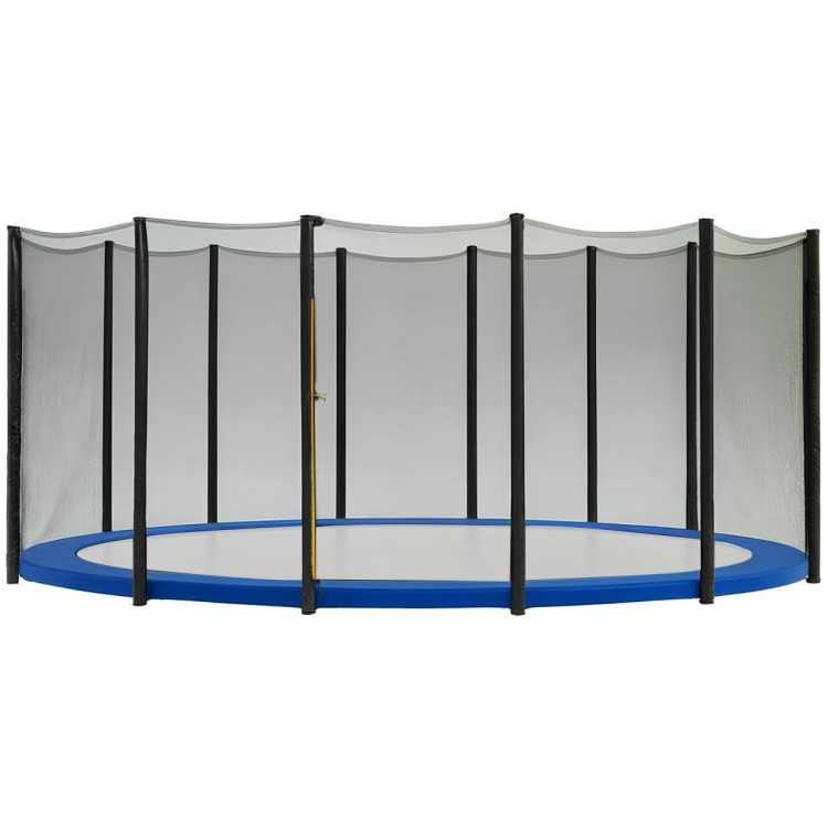 Kahuna 14ft Trampoline Replacement Safety Pad and Net Round 12 Poles Blue