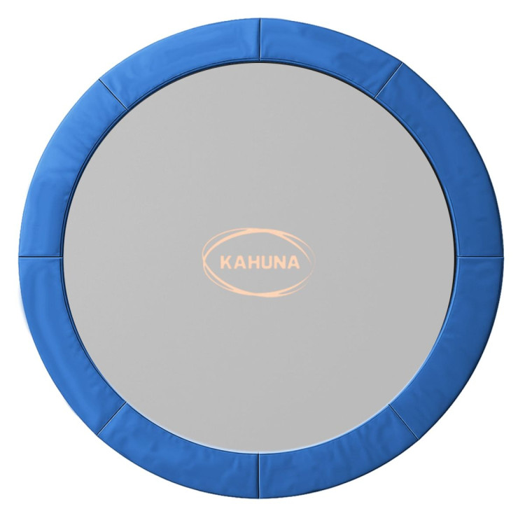 Kahuna 12ft Trampoline Replacement Safety Pad and Net Round 12 Poles Blue image 4