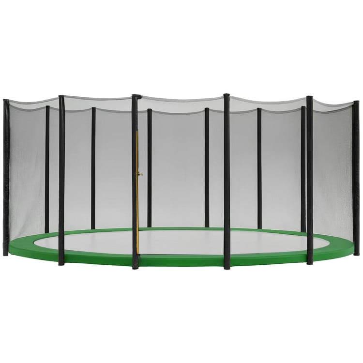 Kahuna 16ft Trampoline Replacement Safety Pad and Net Round 12 Poles Green