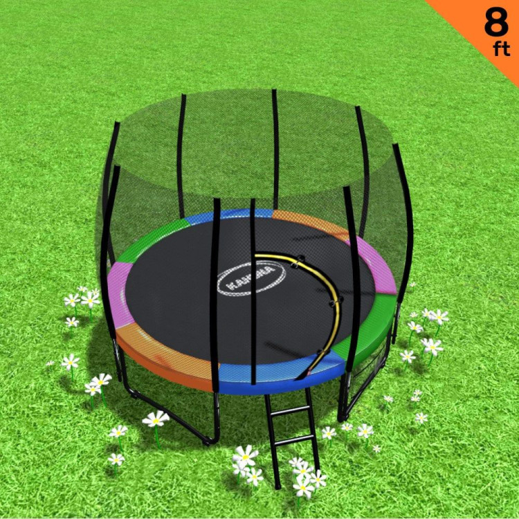 Kahuna 8ft Twister Springless Trampoline - Rainbow image 3