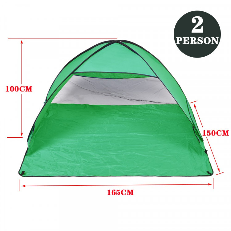 Pop Up Portable Beach Canopy Sun Shade Shelter Tent Green image 7