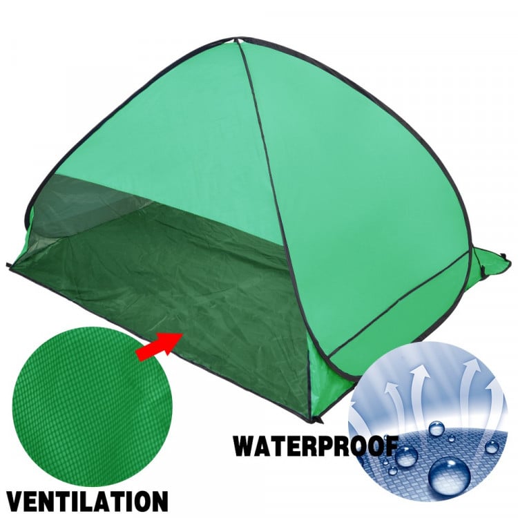 Pop Up Portable Beach Canopy Sun Shade Shelter Tent Green image 3