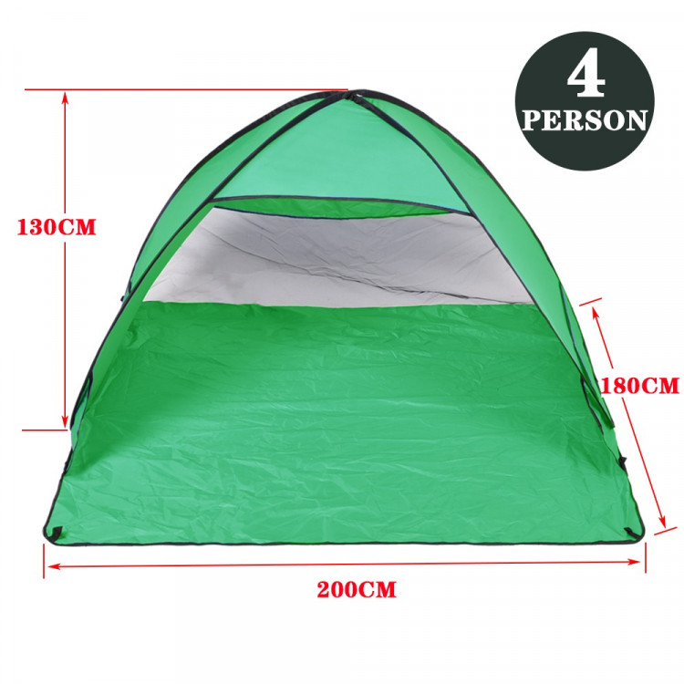 Pop Up Portable Beach Canopy Sun Shade Shelter Green image 6