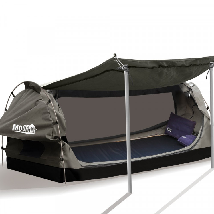 Canvas Dome Swags Free Standing In Grey