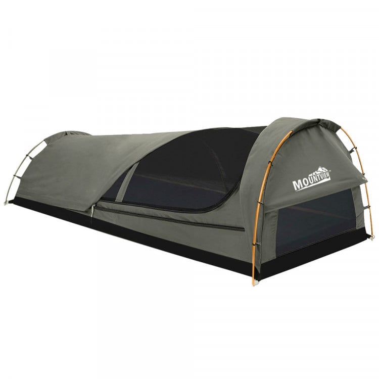 Dome Swag Camping Canvas Tent In Grey image 2