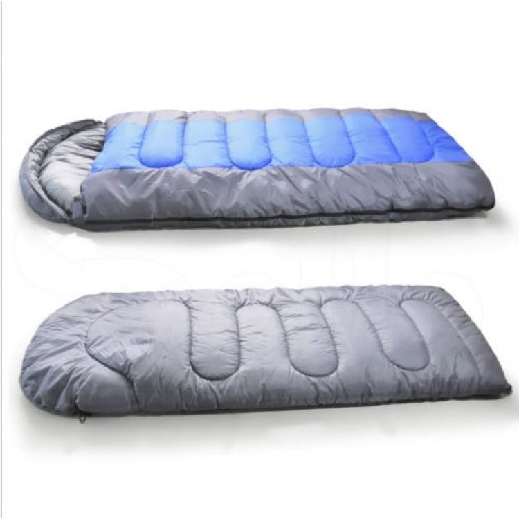 Thermal Single Outdoor Camping Sleeping Bag Mat Tent Hiking Blue image 2