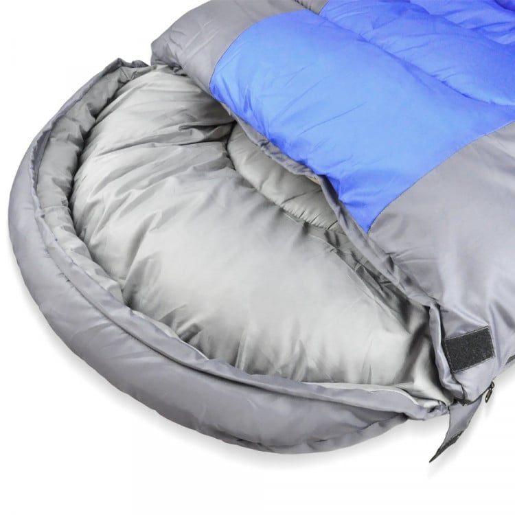 Thermal Single Outdoor Camping Sleeping Bag Mat Tent Hiking Blue image 3