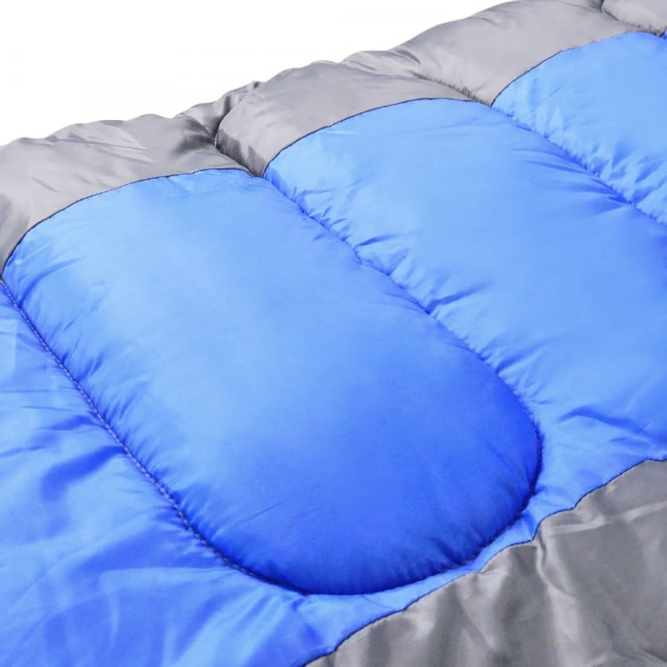 Thermal Single Outdoor Camping Sleeping Bag Mat Tent Hiking Blue image 4