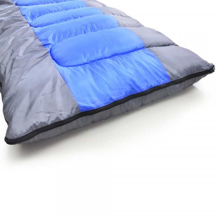 Thermal Single Outdoor Camping Sleeping Bag Mat Tent Hiking Blue image 5