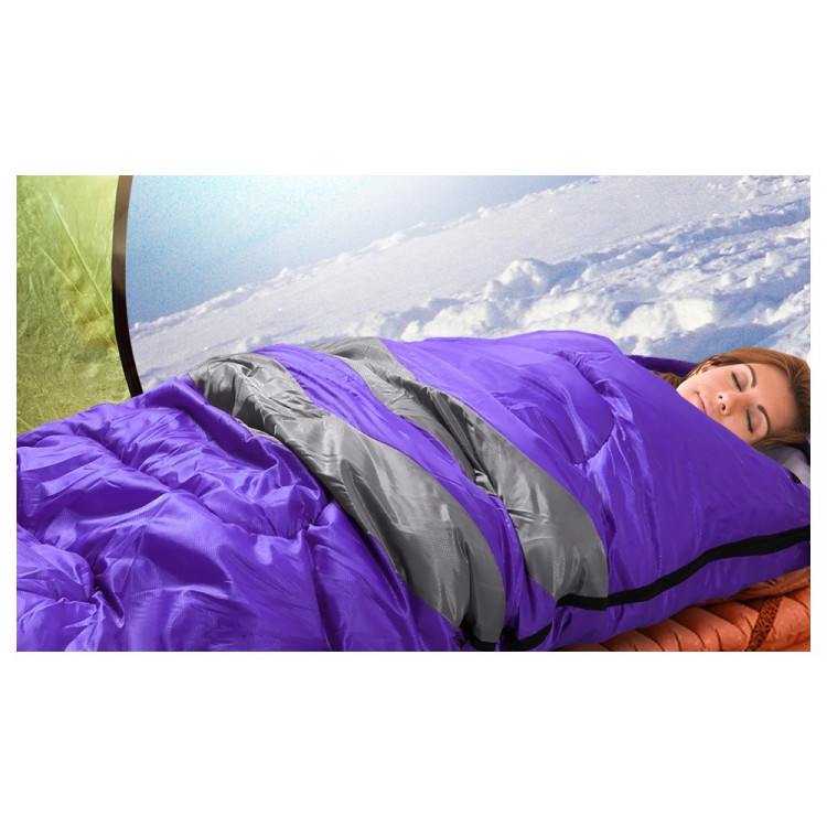 Micro Compact Design Thermal Sleeping Bag Purple image 4