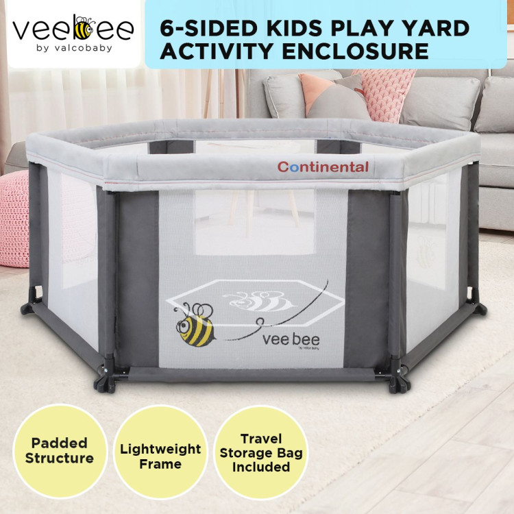 Veebee 6 Sided Play Yard Activity Enclosure image 3