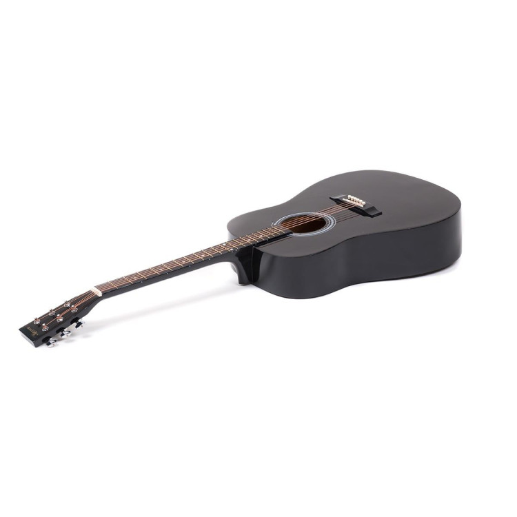 Karrera 41in Acoustic Wooden Guitar with Bag - Black image 3