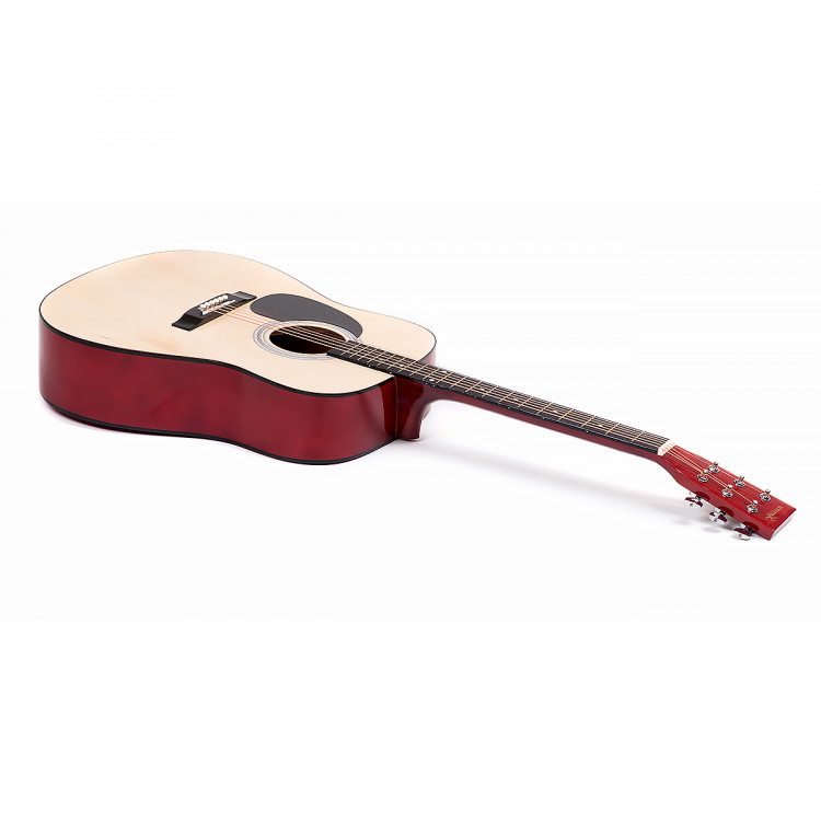 Karrera 41in Acoustic Wooden Guitar with Bag - Natural image 3